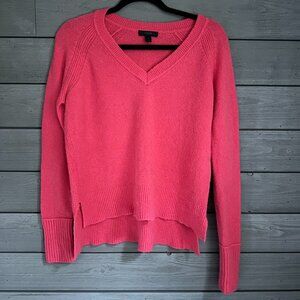 J Crew Sweater V-Neck Supersoft Yarn Merino Wool Pink Size Small